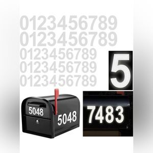 Reflective Mailbox Numbers Sticker Classic Vinyl Waterproof Number Self Adhesive